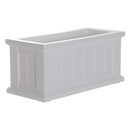 Lawnitator Cape Cod Patio Planter 24x11 White LA2621802